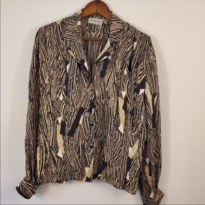 🌵Vintage Adrianna Papell blouse 100% silk size 6
